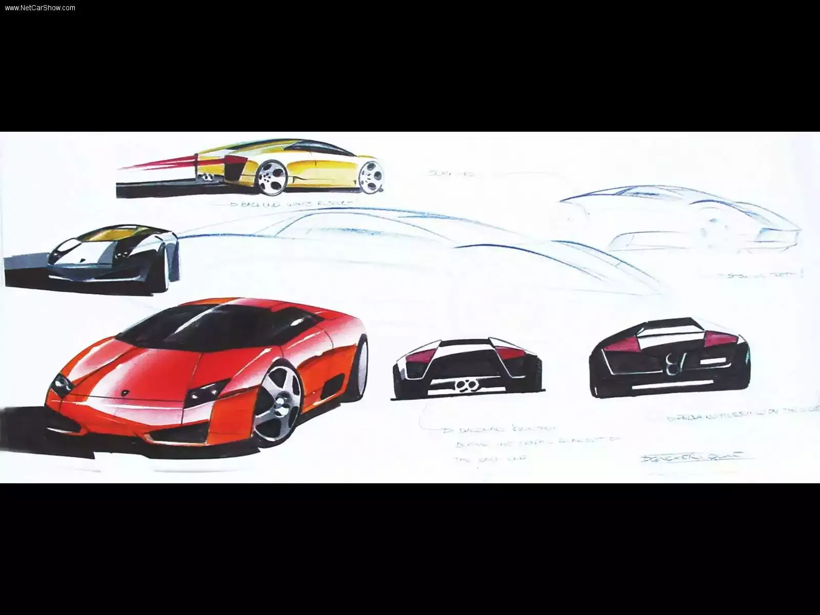 Hình ảnh siêu xe Lamborghini Murcielago Sketch 2002 & nội ngoại thất