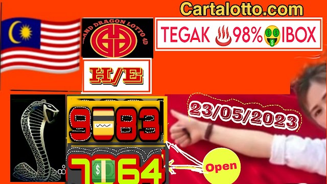 CARTA 4D GDL Perdana Selasa Carta 23.05.23 |Carta Lotto