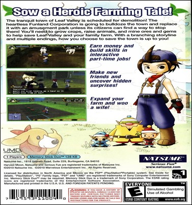 Harvest Moon Hero of Leaf Valley psp