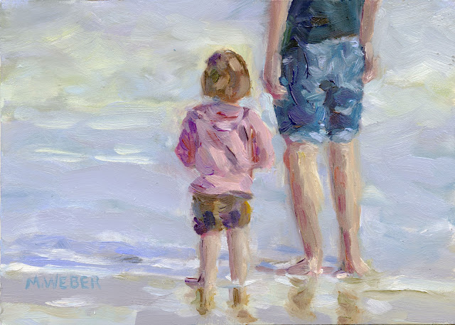 father-child-beach-painting-merrill-weber