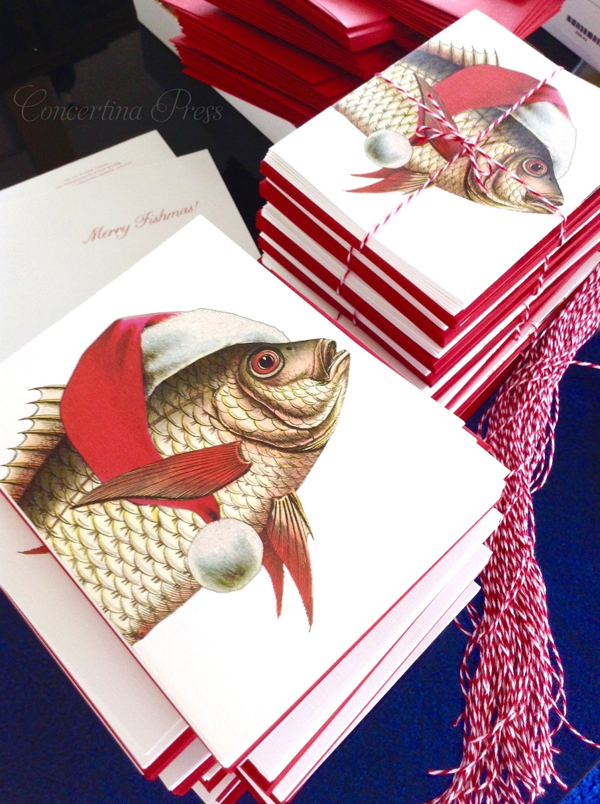 Fish Christmas Cards for a Beach Christmas made in the USA