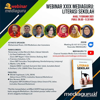 Mari, Webinar ke-29 Literasi Sekolah Menanti Kita