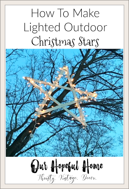 lighted wooden hanging star tree