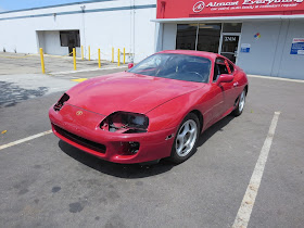 1995 Toyota Supra as it came to us for restoration at Almost Everything Auto Body