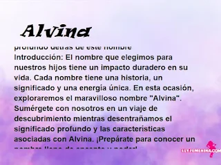 significado del nombre Alvina