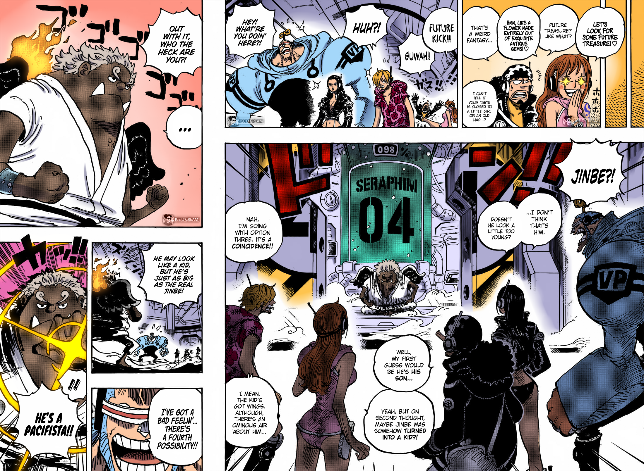 One Piece Chapter 1065 The Six Faces Of Vegapunk Colored Full