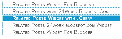 Related Posts Widget