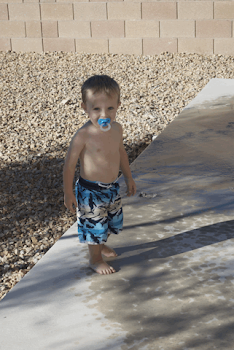 it really is backyard fun for Owen