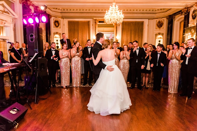 A classic formal winter wedding at the Hotel Monaco and The Belvedere in Baltimore, Maryland Photographed by Heather Ryan Photography