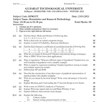 GTU Winter 2021 Question Paper B.Pharm Sem:- 8 All Subject (Old Paper)