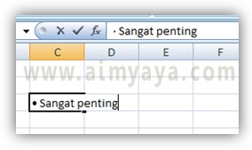  Gambar: Mengetik sebuah item bullet 