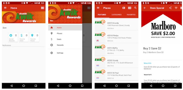 double kwik Rewards mobile app - Youth apps