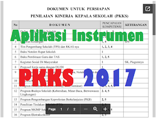 Aplikasi Instrumen PKKS Format Excel Update 2017