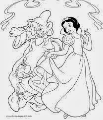Snow White And The Seven Dwarfs Coloring Pages Free 4