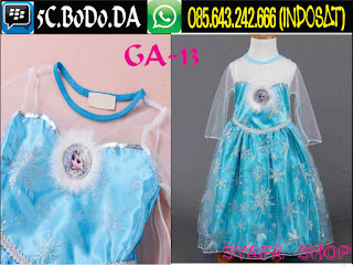 Jual-gaun-anak-terbaru-frozen-perempuan-muslim-cantik-import-merah-korea-cinderella-dress-elsa-frozen-bersayap-dengan-bross-berbulu 