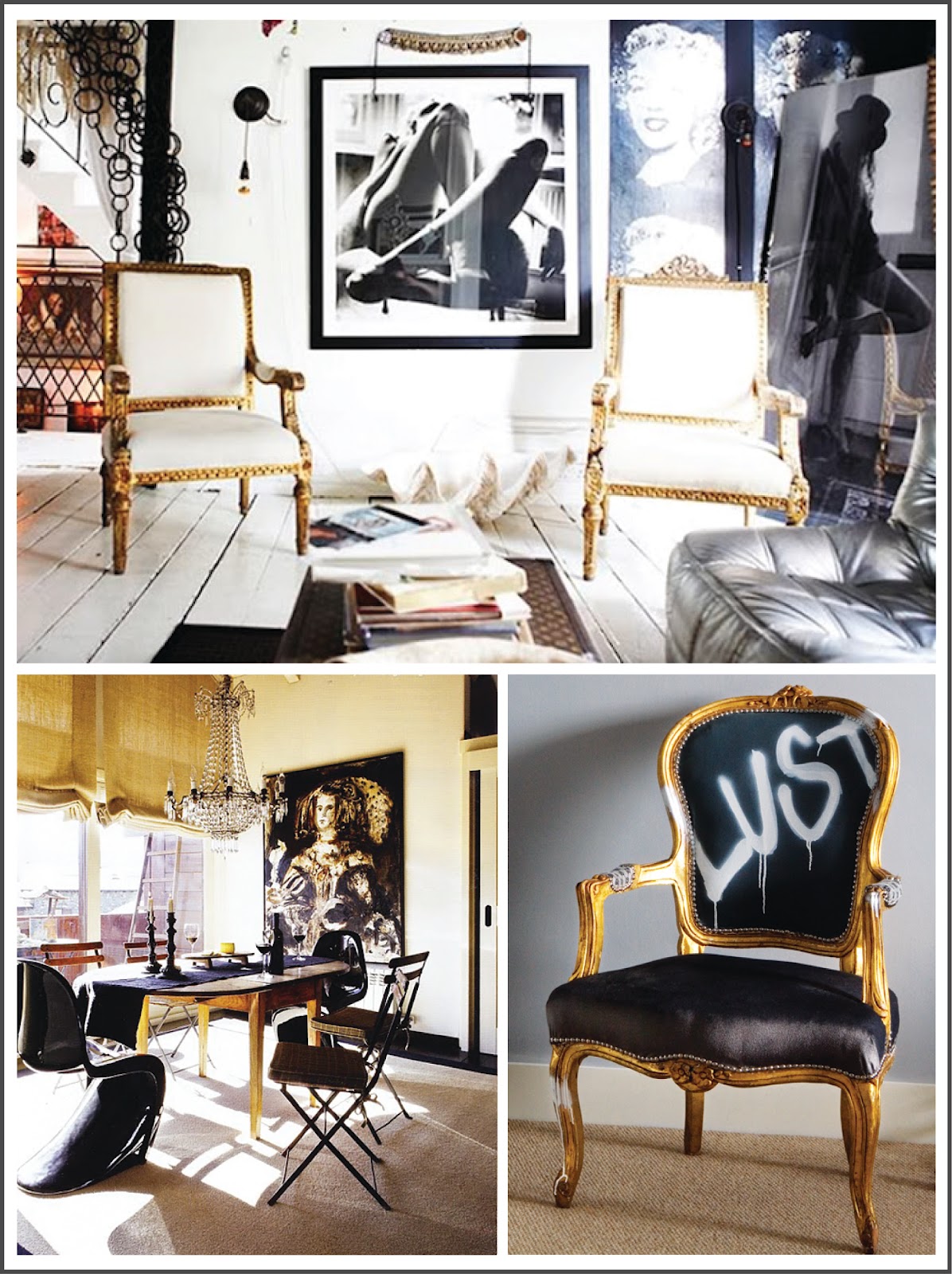 sara russell interiors: black & gold