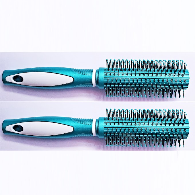 Easy Shopping Deal Combo Blue Color Round Rolling Curling Hair Brush Comb for Men and Women
