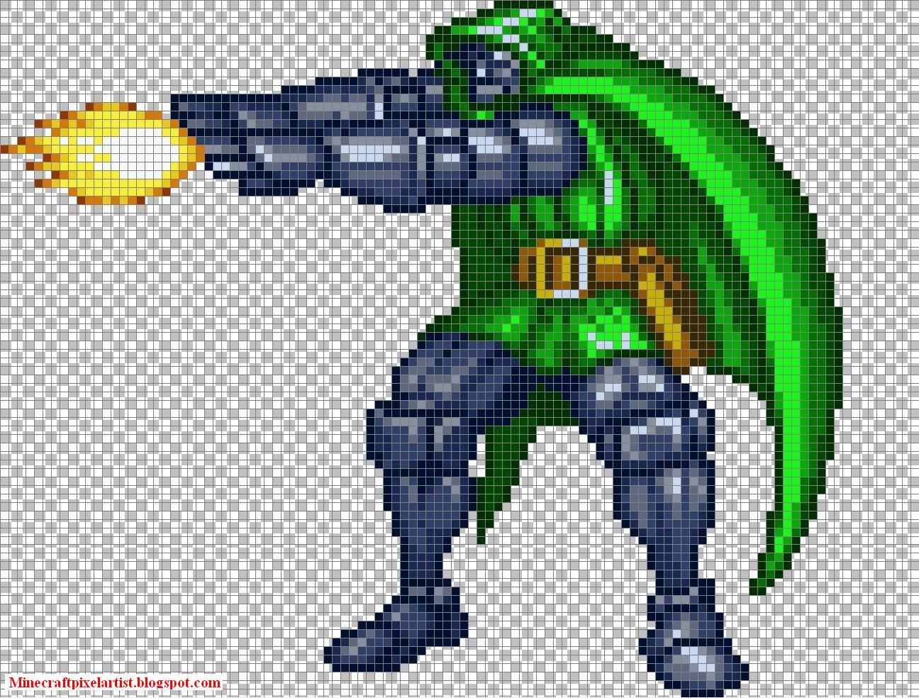 Minecraft Pixel Art Templates and Tutorials: Dr. Doom 