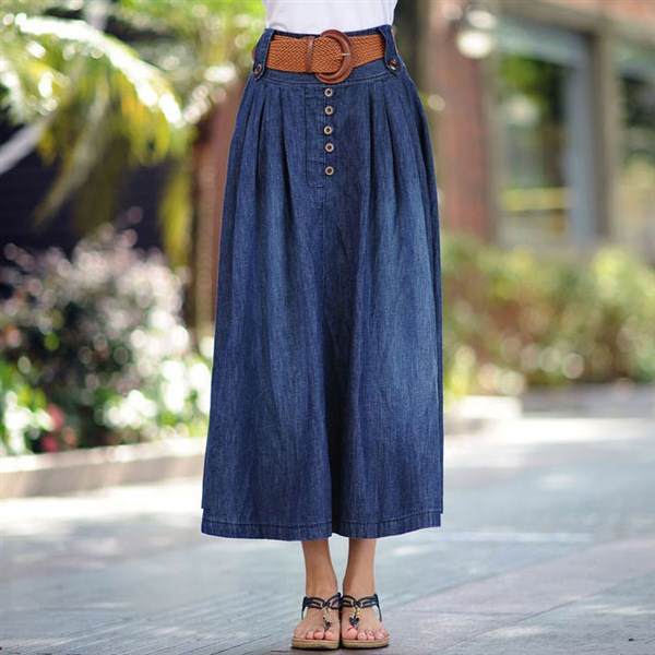 model rok jeans denim wanita desain casual simple dan elegan modern terbaru