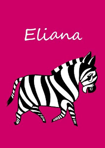 Eliana: personalisiertes Malbuch / Notizbuch / Tagebuch - Zebra - A4 - blanko