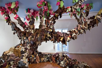 Amazing Art Sculptures Made Of Second-Hand Clothing Seen On www.coolpicturegallery.us