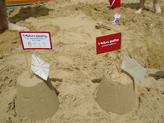Sandcastles with home made flags