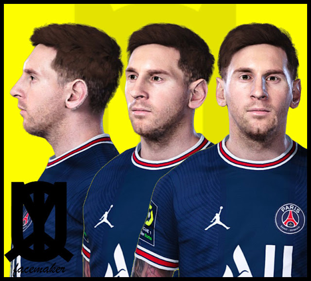 Lionel Messi Face From eFootball 2022 + Hair Animation For eFootball PES 2021