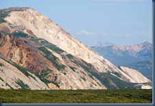 Polychrome Pass. Note the bus on the narrow road.