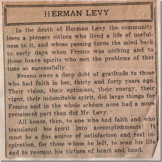Herman Levy Obit