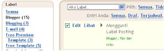 Change Label Post of Blogger