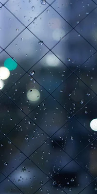 Wallpaper For Phone Glass Window, Water, Drops, Blur, Light