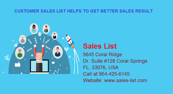 Consumer sales lead list