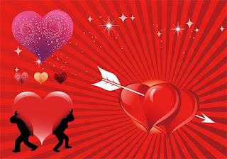 Glittering Valentine Background Card