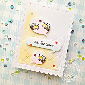 Sunny Studio Stamps: Comic Strip Speech Bubbles Just Bee-cause Card by Franci Vignoli 
