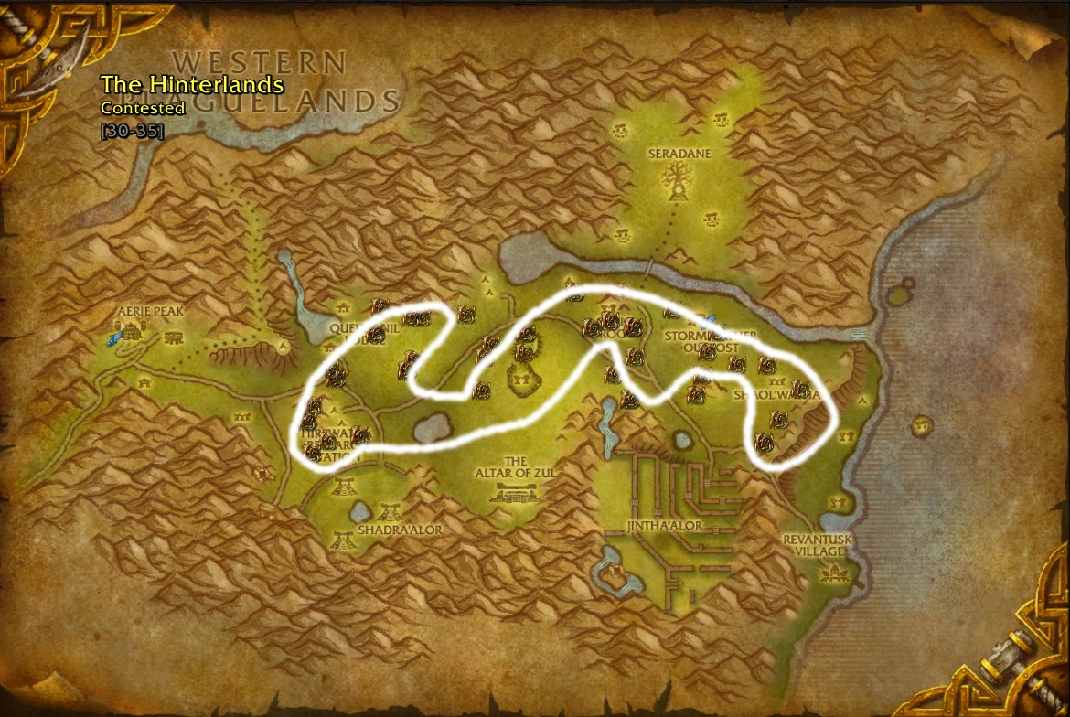 Goldthorn - Wow Herb - The Hinterlands - Eastern Kingdoms - Wow Zone