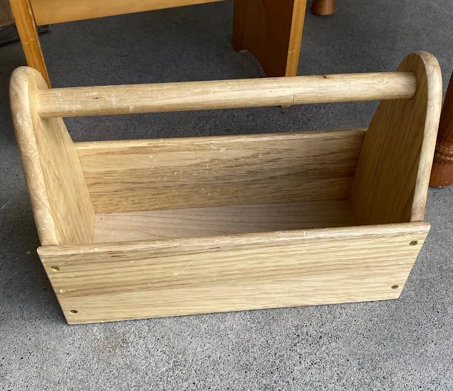 Photo of wooden tool box