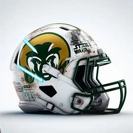 Colorado State Rams Star Wars Concept Football Helmet