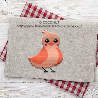 BIRD (21), FREE AND EASY PRINTABLE CROSS STITCH PATTERN