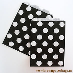 Black and white paper bags