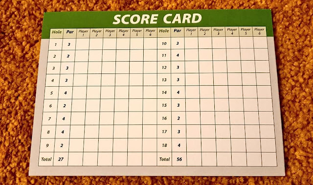 Scorecard from Stonehenge Adventure Golf in Hemsby