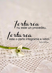 citat despre iertare iubire - Rafael Noica si floare de ghiocel