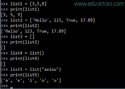 CBSE Class 11 - Informatics Practices - Python Basics - List Manipulation (Part-1) - Question and Answers(#class11InformaticsPractices)(#eduvictors)