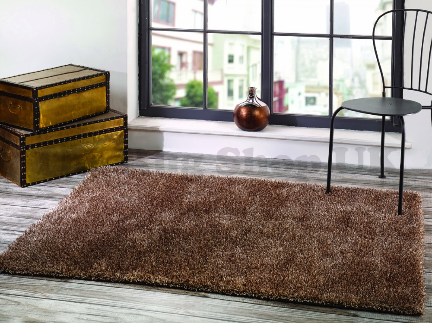 Paramount Beige Mix Shaggy Rug By Flair Rugs