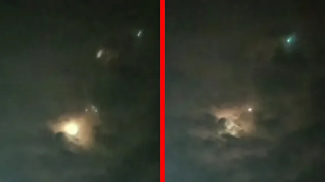 This is the amazing UFO sighting filmed by shocked onlookers.