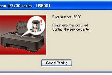 Cara Memperbaiki Printer Canon iP 2770 Error 5B00