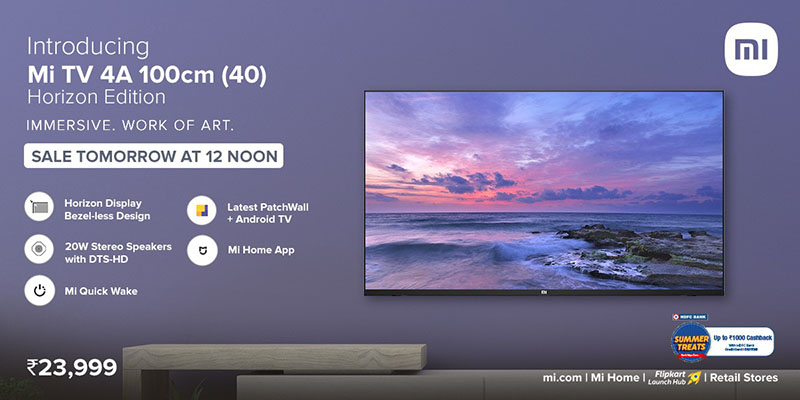 Xiaomi Mi TV 4A 40 Horizon Edition launched in India