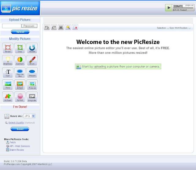 PicResize : retouchez vos photos en ligne