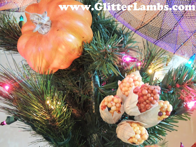 My Decorated Fall Christmas Tree by Glitter Lambs