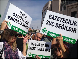 Yeşil Sol Parti - Cağlayan - Basın Protesto