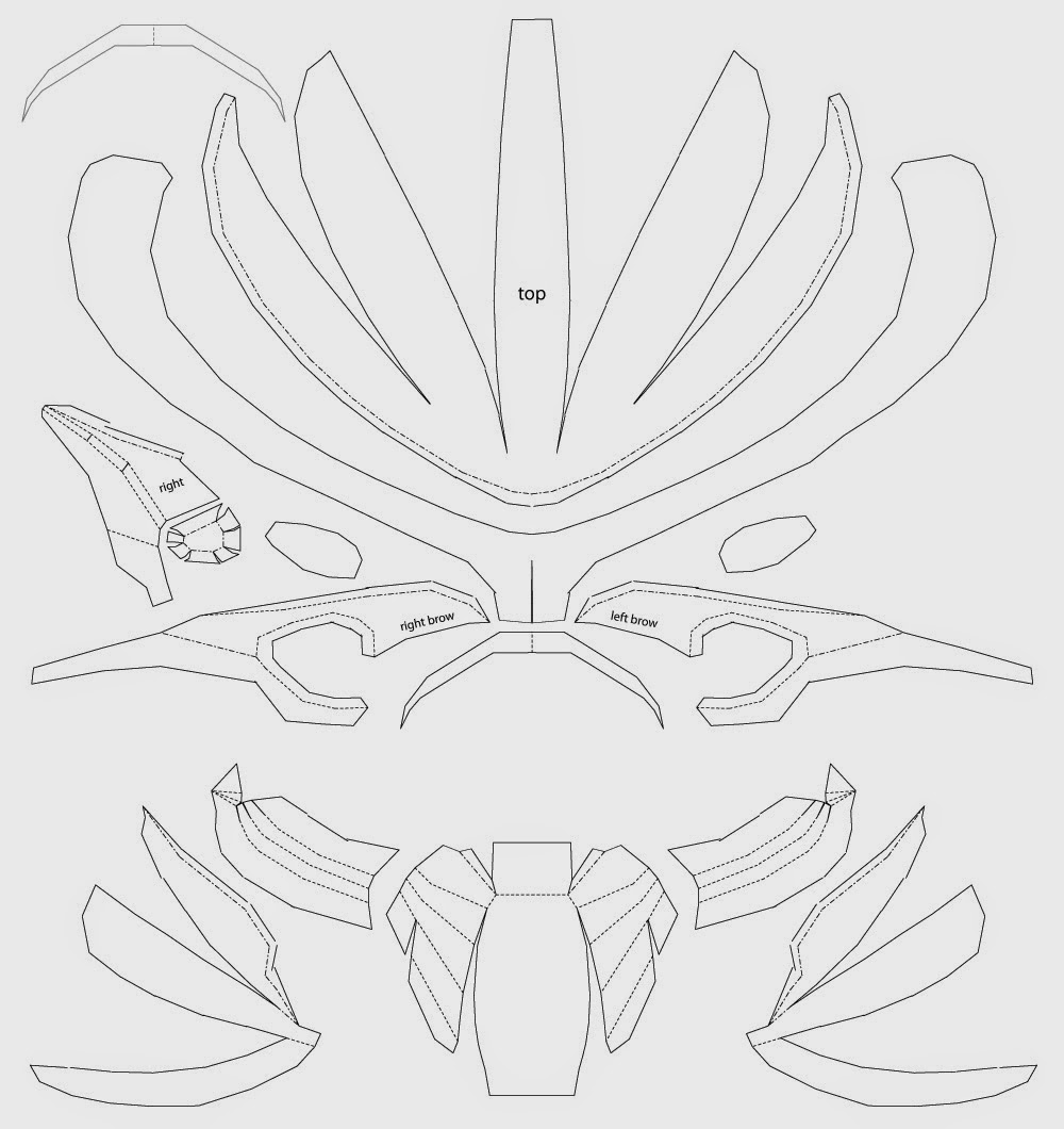 Dali-Lomo: How to make Predator Costume Mask Cardboard DIY (template)